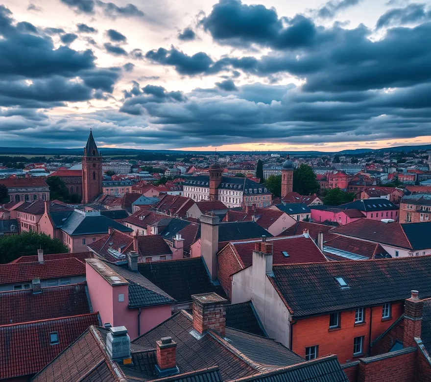 Toits de Lyon dans le Rhône